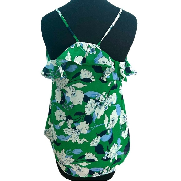 Japna Floral Ruffle Tank Top Size Small - Picture 5 of 7